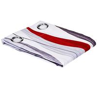 Douceur d'Intérieur Curtain with Eyelets 140 x 260 cm Polyester Wave Print Red