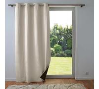 Douceur d'Intérieur, Curtain with Eyelets 140 x 260 cm Shadow Sand 100% Blackout Embossed Velvet