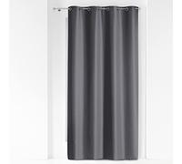 Douceur d'Intérieur Curtain with Eyelets Metal 140 x 280 cm Plain Polyester Concrete
