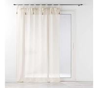 Douceur d'Intérieur Dalila Linen Tab-Top Curtain 140 x 240 cm Linen Effect Woven