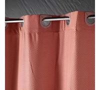 Douceur d'Intérieur Dotty Polyester Terracotta Fluffy Curtain 180 x 200 cm