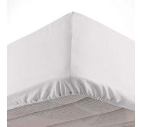 Douceur d'Intérieur Twin Fitted Sheet, Polyester, White, Drap Housse (140 x 190 cm)