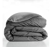 douceur d'intérieur, Duvet Cover (240 x 220 cm) Lina Anthracite, 100% Cotton