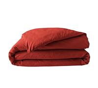 douceur d'intérieur, Duvet Cover (260 x 240 cm) Percaline Tomette, Cotton Percale