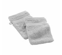 Douceur d'Intérieur, Elegance Pearl 100% Cotton Plain Wash Mitts (15 x 21 cm)