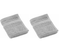 Douceur d'Intérieur, Elegance Perle Guest Towel (30 x 50 cm) 100% Cotton Plain (Pack of 2)