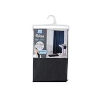 Douceur d'Intérieur Essencia Shower Curtain with Hooks, Polyester, polyester, Black, 180 x 200 cm