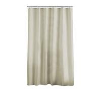 Douceur d'Intérieur Essencia Shower Curtain with Hooks, Polyester, polyester, taupe, 180 x 200 cm