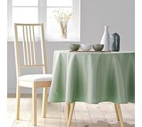 Douceur d'Intérieur, Essential Round Tablecloth (Diameter 180 cm) - Sage - Polyester