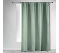 Douceur d'Intérieur, Eyelet Curtain 135 x 280 cm Opaque Sage Opaque