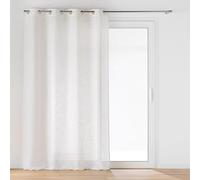 Douceur d'Intérieur, Eyelet Curtain 140 x 240 cm Cloris Natural Linen Look