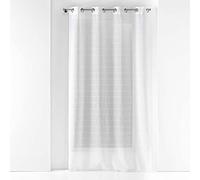 Douceur d'Intérieur, Eyelet Curtain 140 x 240 cm Sandblasted Fantasy Eulalie White