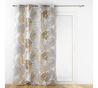 Douceur d'Intérieur, Eyelet Curtain 140 x 260 cm Polyester Metallic Printed Mogador