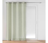 Douceur d'Intérieur, Eyelet Curtain Cloris Sage 140 x 240 cm Linen Look Woven