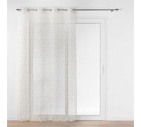 Douceur d'Intérieur, Farandole Net Curtain with Eyelets 137 x 280 cm Natural Sanded Printed Voile