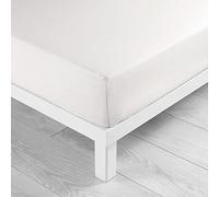 douceur d'intérieur, Fitted Sheet (160 x 200 cm) Lina White, 100% Cotton