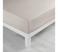douceur d'intérieur, Fitted Sheet (160 x 200 cm) Oscar Natural, Plain Microfibre