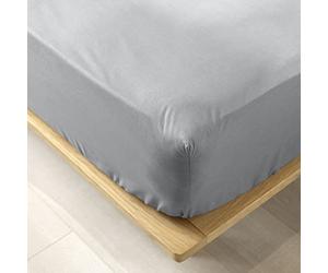 douceur d'intérieur Fitted Sheet 90 x 190 cm 100% Organic Cotton Biolina Grey