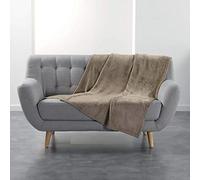 DOUCEUR D'INTERIEUR Flanou Blanket Polyester Taupe 125 x 150 cm