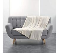 Douceur d'Intérieur Flanouu Polyester Blanket, Natural, 125 x 150 cm