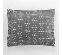 douceur d'intérieur, Flat Ruffle Pillowcase 50 x 70 cm Anthracite, 100% Cotton, Aristide