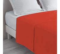 douceur d'intérieur, Flat Sheet (180 x 290 cm) Lina Paprika, 100% Cotton