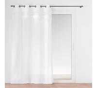 Douceur d'Intérieur, Frangina Eyelet Curtain 140 x 240 cm Sandblasted with Fringe