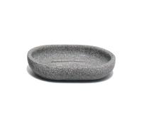 Douceur d'Intérieur Granite Soap Dish, 12 x 8.5 x 2 cm, Polyresin Plain