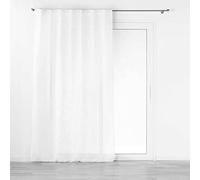 Douceur d'Intérieur, Haltona 140 x 240 cm Linen Look Curtain with Concealed Loops - White