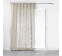 Douceur d'Intérieur Haltona Concealed Tab Top Curtains - Hazelnut Linen Look Woven 55" x 94"