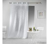 Douceur d'Intérieur Haltona Curtain with Eyelets Linen Effect Woven Haltona Polyester, White, 240 x 140 cm