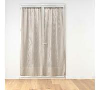 Douceur d'Intérieur Haltona Pair of Straight Curtain Pole Linen-Effect Haltona Weaves, Polyester, Grey, 240 x 70 cm