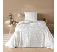 Douceur d'Intérieur, Heltie 2-Piece Bedding Set (140 x 200 cm) Tufted Microfibre White
