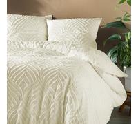 Douceur d'Intérieur, Heltie 3-Piece Bedding Set (240 x 220 cm) Ivory Tufted Microfibre