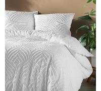 Douceur d'Intérieur, Heltie 3-Piece Bedding Set (240 x 220 cm) Tufted Microfibre White