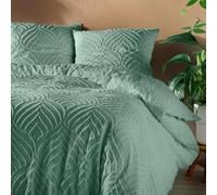 Douceur d'Intérieur, Heltie Sage 3-Piece Bedding Set (240 x 220 cm) Tufted Microfibre