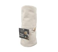 Douceur d'Intérieur Indoor Softness, Blanket (220 x 240 cm) Lucile Natural, Plain Polycotton