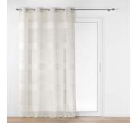Douceur d'Intérieur, Janice Linen Effect Woven Net Curtain with Eyelets (140 x 240 cm)