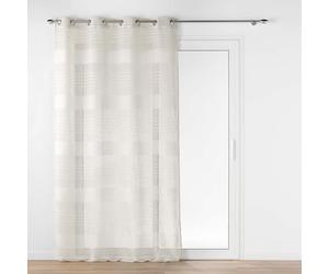 Douceur d'Intérieur, Janice Linen Effect Woven Net Curtain with Eyelets (140 x 240 cm)