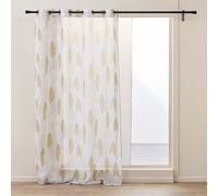 Douceur d'Intérieur, Kim, Sandblasted Printed Eyelet Curtain 140 x 280 cm