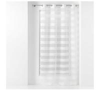 Douceur d'Intérieur, Lalina Net Curtain with Eyelets 140 x 260 cm White Sandblasted Cut Thread