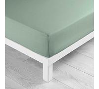 douceur d'intérieur, Lina Sage Fitted Sheet (180 x 200 cm) 100% Cotton | 57 thread count cotton: softness, breathability and durability