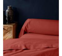 Douceur d'Intérieur, Lina Terracotta Bolster Pillowcase (85 x 185 cm) 100% Cotton