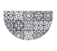 Douceur d'Intérieur LISBON Half Moon Entrance Mat, PVC, 45 x 75 cm
