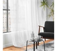Douceur d'Intérieur, Lissea Net Curtain with Eyelets 300 x 240 cm White Sanded Voile
