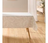 Douceur d'Intérieur, Lorenza Rectangular Tablecloth (140 x 240 cm) Natural Printed Polycotton Linen Effect