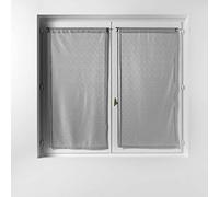 Douceur d'Intérieur, Mail/Castille Grey Straight Curtains 2 x 60 x 120 cm