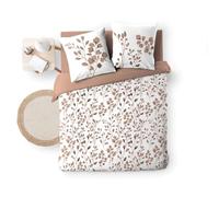 Douceur d'Intérieur, Maiwen Mocha 3-Piece Bedding Set (240 x 220 cm) 100% Cotton