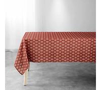 Douceur d'Intérieur, Manuela Rectangular Tablecloth 145 x 240 cm Terracotta Polyester Printed