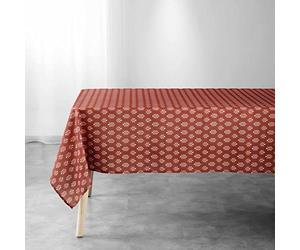 Douceur d'Intérieur, Manuela Rectangular Tablecloth 145 x 240 cm Terracotta Polyester Printed